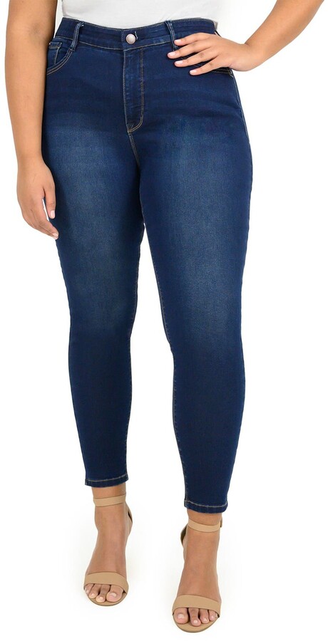 CURVE APPEAL Comfort Waist Skinny Leg Jeans - ShopStyle Plus Size Denim