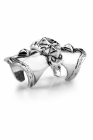 Thumbnail for your product : Low Luv by Erin Wasson Armour Knuckle Ring in Silver