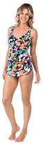 Thumbnail for your product : Maxine Of Hollywood Women's Blossom Spa Wide Strap Sarong One Piece Swimsuit