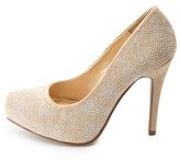 Thumbnail for your product : Charlotte Russe Geo-Rhinestone Studded Platform Pumps