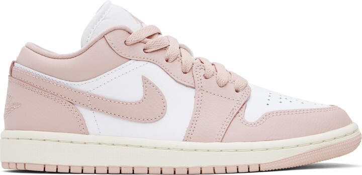 Nike Jordan Pink & White Air Jordan 1 Low Sneakers