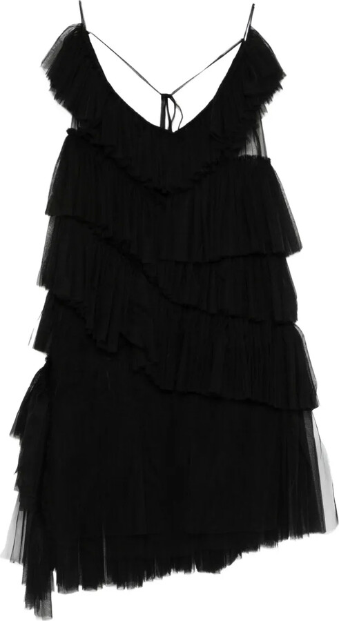 RHIZOME Martha ruffled-details midi dress