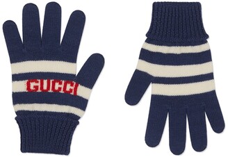 Gucci Children's striped wool gloves