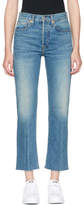 Thumbnail for your product : RE/DONE Blue Originals High-Rise Stove Pipe Rigid Jeans
