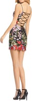 Thumbnail for your product : Mac Duggal Floral Embroidered Mesh Cocktail Dress