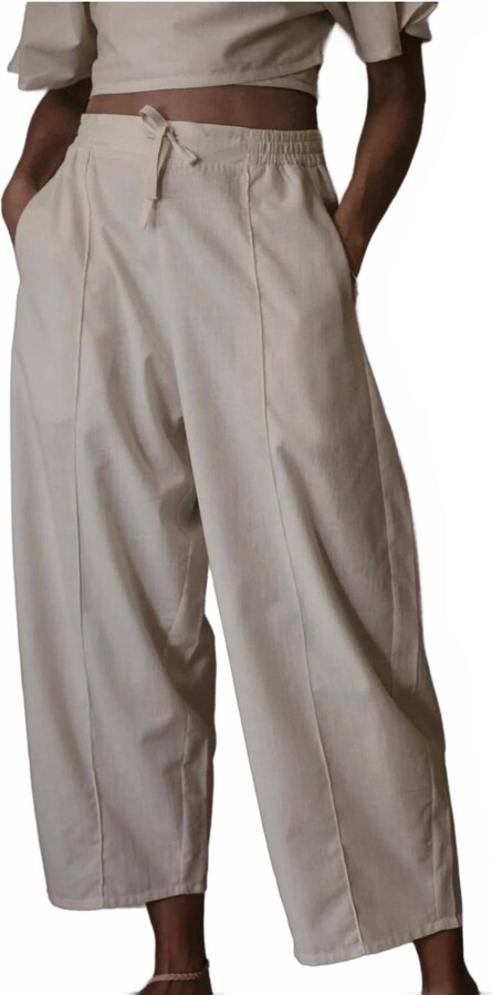 The Simple Folk Artisan Barrel Trouser In Natural