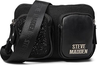 Steve Madden Dome Top Zip Crossbody Bag in Black
