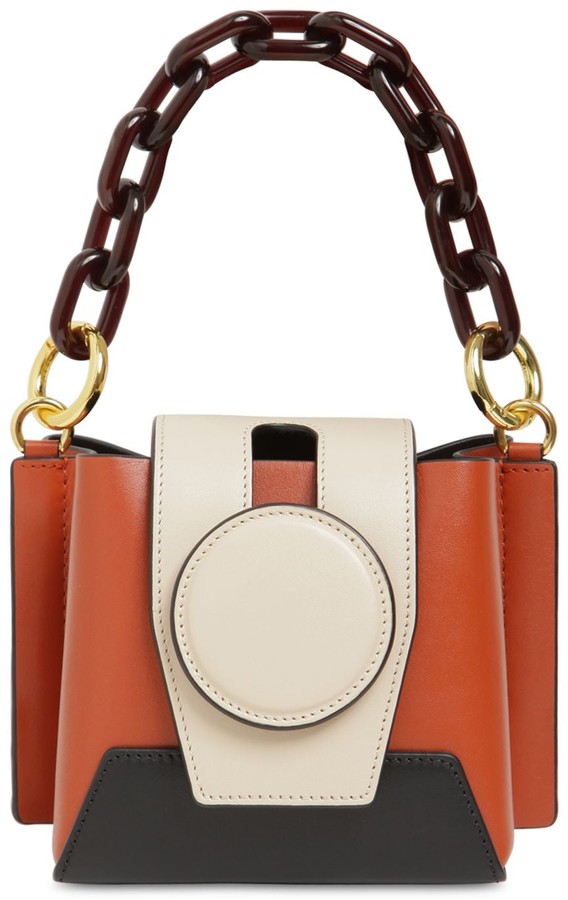 multi coloured leather shoulder bag