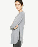 Thumbnail for your product : Ann Taylor Extrafine Merino Wool Side Zip Round Hem Sweater