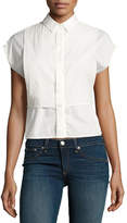 Thumbnail for your product : Rag & Bone Stevie Short-Sleeve Bib Shirt, Bright White