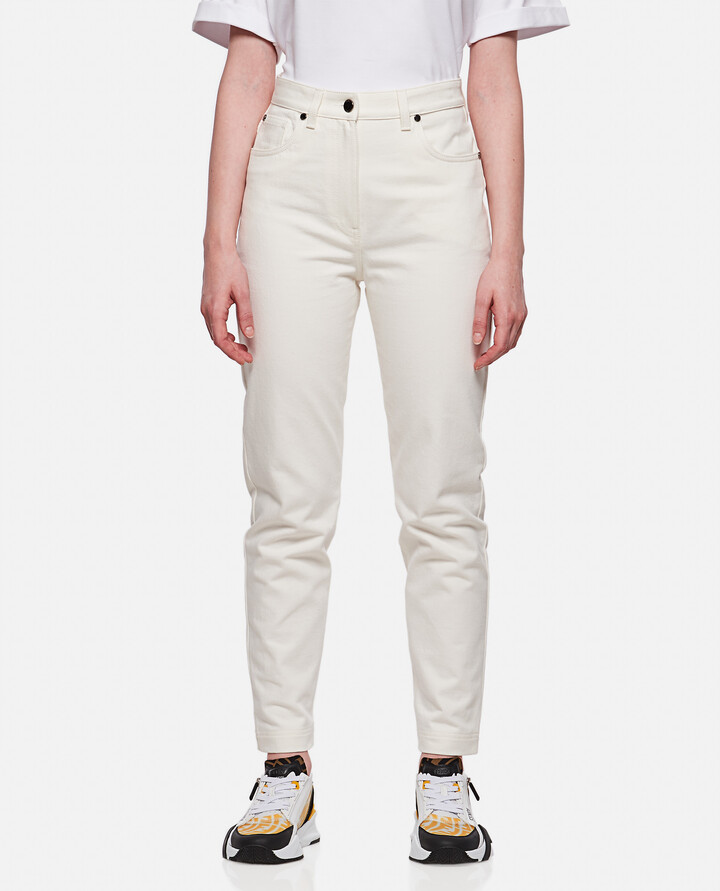 Fendi White denim jeans - ShopStyle