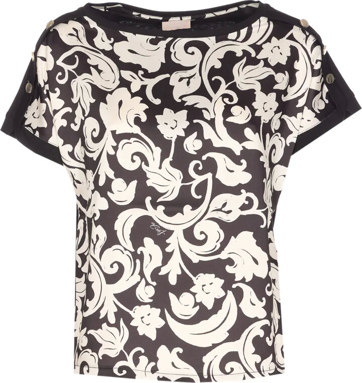 Liu Jo printed shoulder-button T-shirt