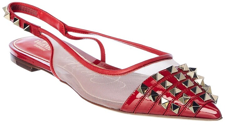 red slingback flats