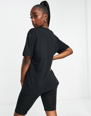 Nike Mini Swoosh oversized t-shirt in black