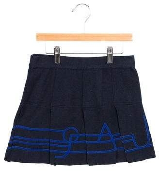Junior Gaultier Girls' Pleated Rib Knit Skirt w/ Tags