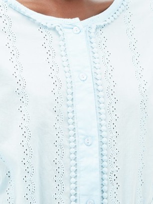 Melissa Odabash Patty Belted Cotton-voile Shirt Dress - Light Blue
