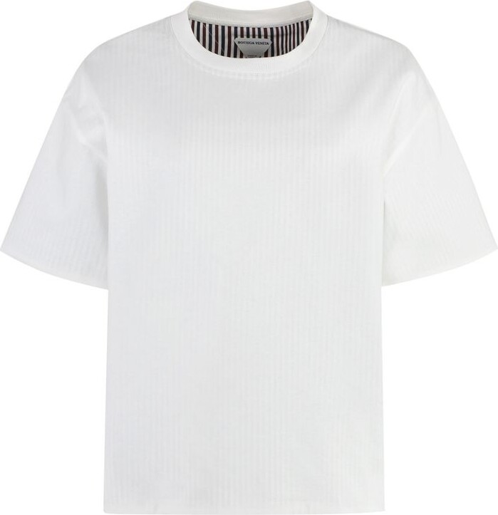 Bottega Veneta Short-Sleeved Cropped Shirt - ShopStyle T-shirts