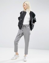 Thumbnail for your product : ASOS Leather Look Joggers with Tie