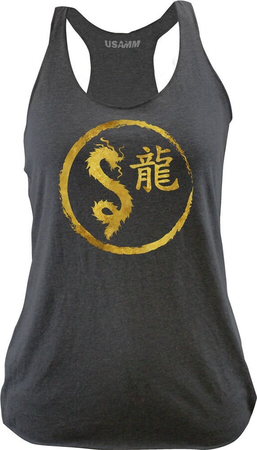 Ladies Original Chinese Zodiac Dragon Racerback Tank Top