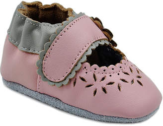 Momo Baby Soft Sole Leather Crib Bootie Baby Shoes - Cut Out Lacey Flower