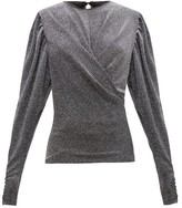 Thumbnail for your product : Isabel Marant Weylin Draped Lame Blouse - Black Silver