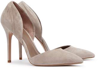 Reiss Aurelia - Suede Point-toe Shoes in Clay