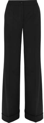 Dolce & Gabbana Stretch Wool-blend Flared Pants - Black