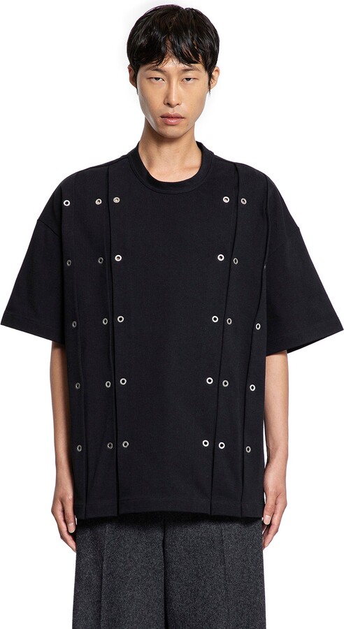 Jil Sander Crewneck T-Shirt with Eyelets