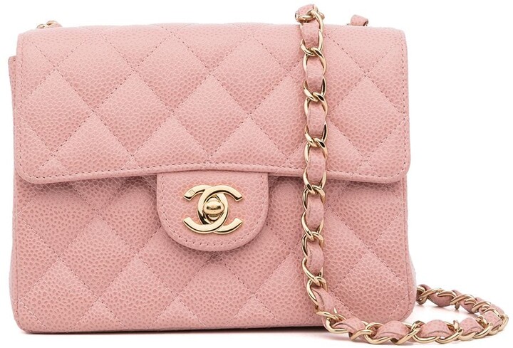 Vintage Chanel Mini Square Flap Light Pink Lambskin Gold Hardware – Madison  Avenue Couture