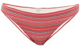Thumbnail for your product : Belize - Winona Striped-seersucker Bikini Briefs - Red Stripe