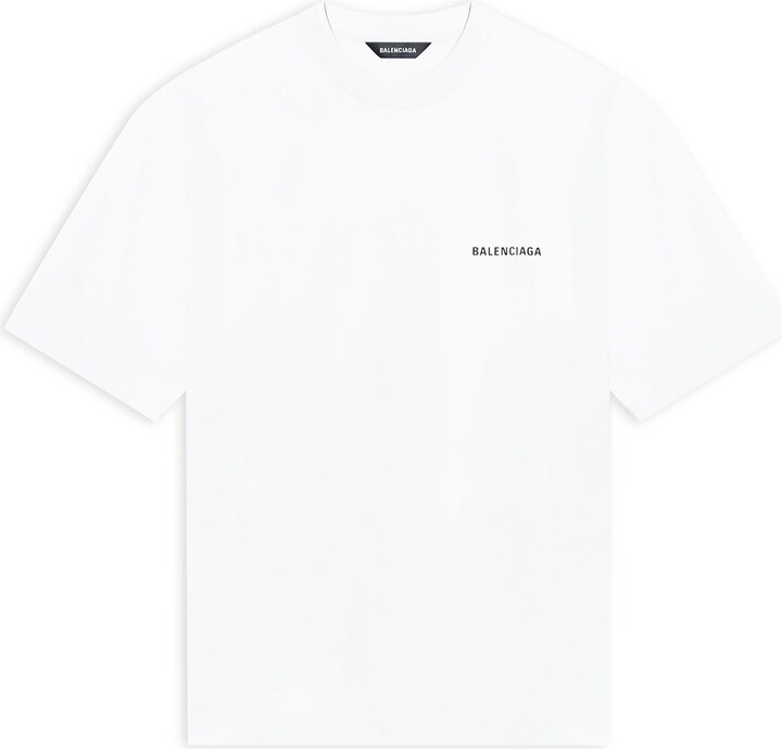 Balenciaga Men's Oversized Political Campaign Logo T-Shirt in Black/White, Size Medium | END. Clothing