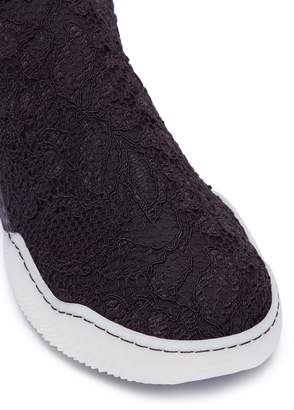 Stella McCartney Corded lace overlay knit sock sneakers