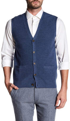 Brooks Brothers Merino Wool Pique Button Vest