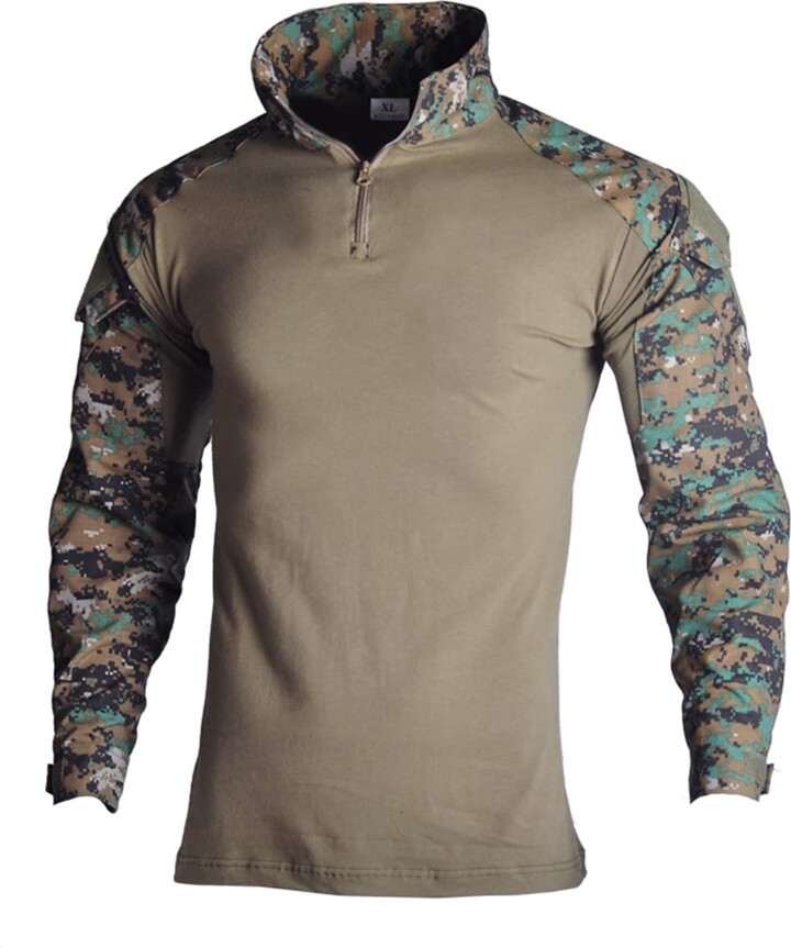 HAN·WILD Men's Tactical Shirt Military Combat Camouflage Army Long