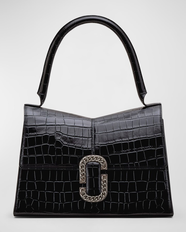 Marc Jacobs The Croc-embossed St. Marc Large Top Handle - ShopStyle