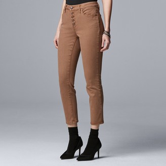 vera wang skinny mid rise