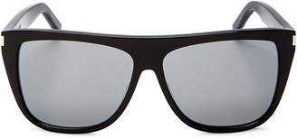 Saint Laurent Women's Mirrored Flat Top Square Sunglasses, 59mm