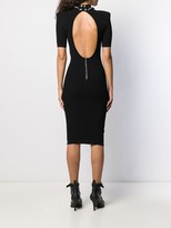 Thumbnail for your product : Balmain Necklace Detail Ribbed Style Dress