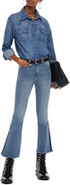 Thumbnail for your product : DL1961 Bridget Frayed High-rise Kick-flare Jeans