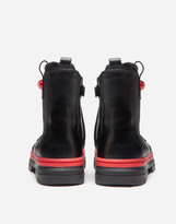 Thumbnail for your product : Dolce & Gabbana Calfskin combat boots with branded laces