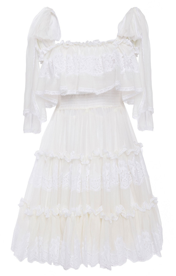 dolce and gabbana white lace dress