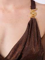 Thumbnail for your product : Versace draped front mini dress brown