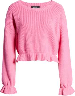 MinkPink Nora Cinch Cuff Crop Sweater