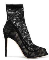 Thumbnail for your product : Dolce & Gabbana Stretch-lace And Tulle Sock Boots