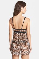 Thumbnail for your product : Hanky Panky Leopard Print Mesh Babydoll & G-String