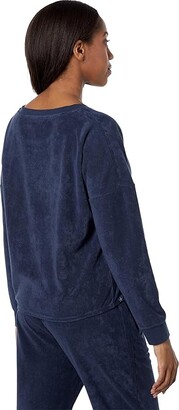 Barefoot Dreams CozyTerry Dolman Pullover (Indigo) Women's Long Sleeve Pullover