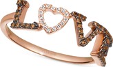 Thumbnail for your product : LeVian Chocolate Diamond (1/10 ct. t.w.) & Vanilla Diamond Accent Love Ring in 14k Rose Gold
