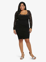 Thumbnail for your product : Torrid Lace Illusion Shirred Dress
