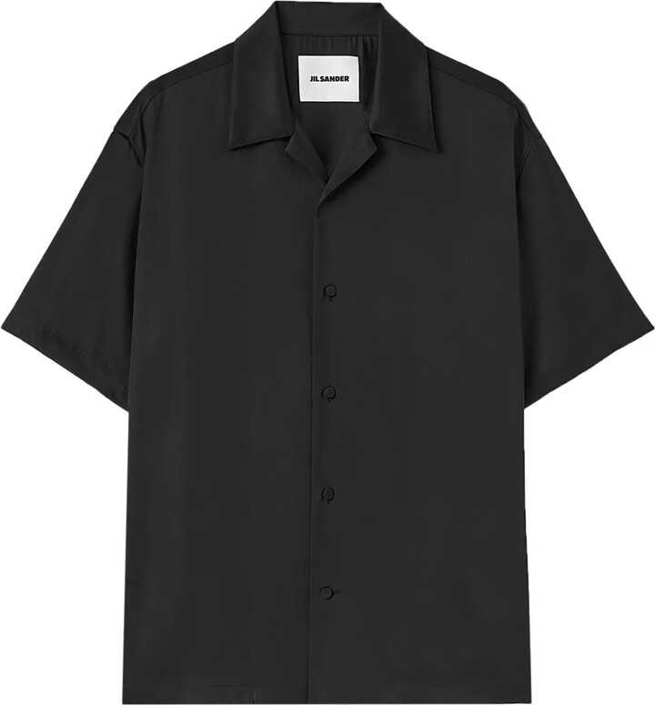 Jil Sander Short-Sleeve Notched-Collar Shirt