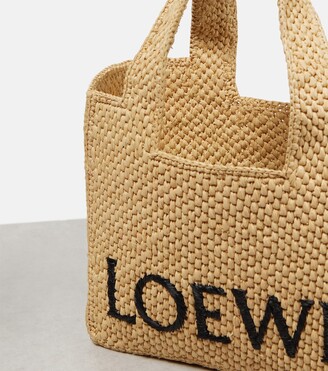 LOEWE PAULA'S IBIZA - Logo Raffia Shopping Bag Loewe